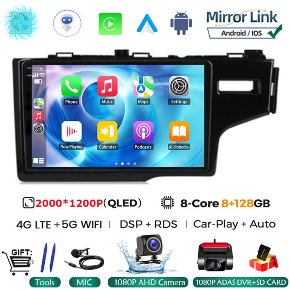 9'' Android 14 Car Radio for Honda Fit Jazz 2013 2014 2016 2018 GPS Navigation Stereo Multimedia Video Player Screen Head Unit