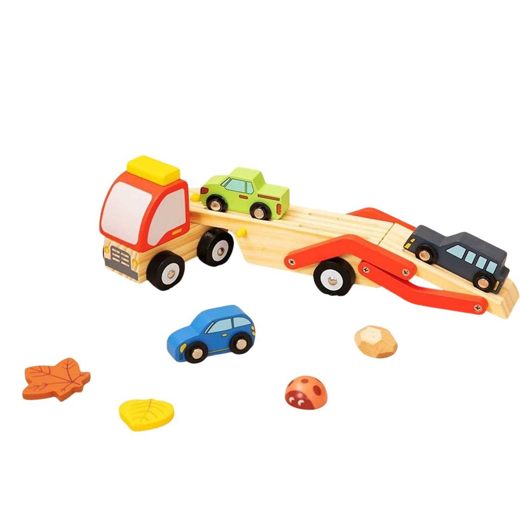 Tooky Toys Childrens/Kids My First Wooden Toy Car Transporter