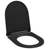 Vidaxl Capac WC, cu Cadere Lenta, cu Sistem de Prindere Rapida, Negru