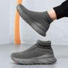 Fashion Knitting Height Increasing Women's Medium Heel Shoes Oxford Cute Heels For Women Dark Blue Shoes Sneakers Sports Overseas