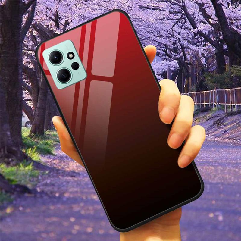For Xiaomi Redmi Note 12 4G 2023 Case Tempered Glass Starry Marble Hard Back Protective Cover for Redmi NOTE 12 Note12 4G Global
