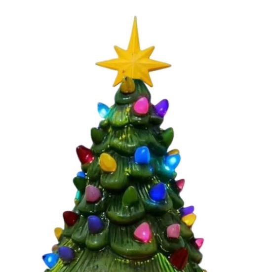 Christmas Cartoon Snowman Ornament USB Powered Glowing Xmas Tree Topper Snowman Figurine Home Office Holiday Party Decoration