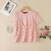 ZANZEA Women Casual Round Neck Lace Patchwork Summer Loose Short Sleeve T-Shirts