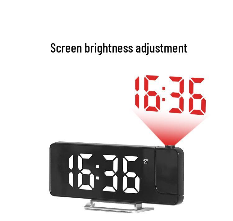 LED Large Screen Projection Alarm Clock with Temperature Display - Popular with Internet Celebrities