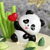 Adorable Panda Cake Decor - Cute Mori Style Bamboo Animal Birthday Ornaments for Kids