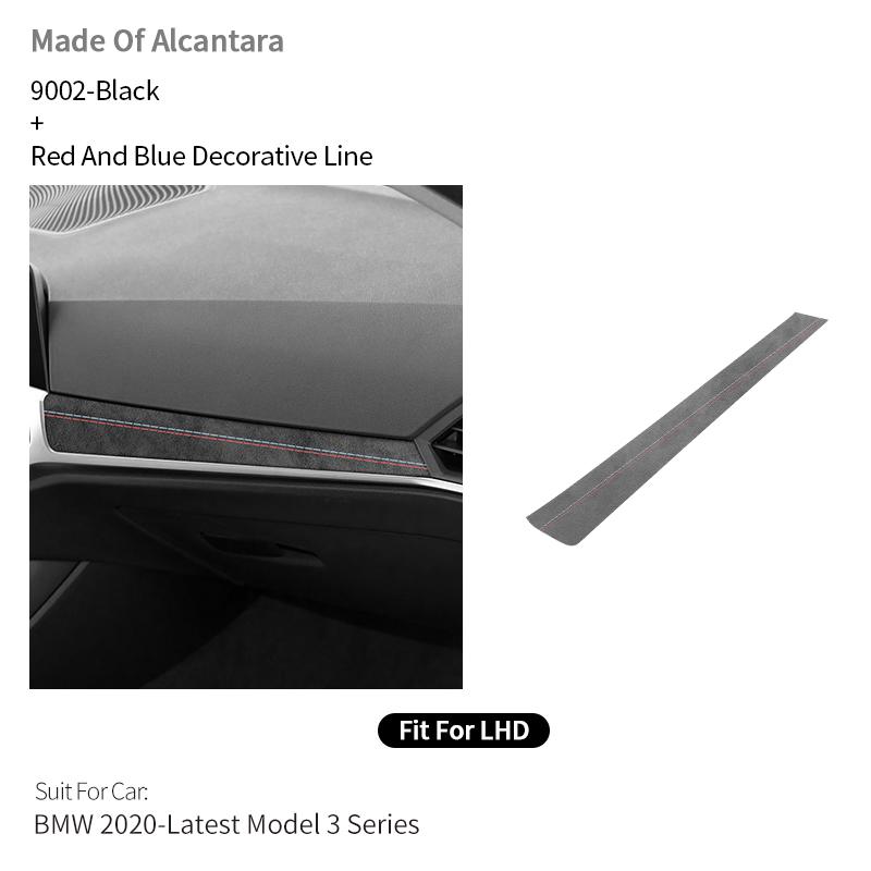 BBJS7 For BMW 2020-Latest Model 3er G20 G21 G28 Center Console Dashboard Trim Sticker Car Interior Accessories Made of Alcantara