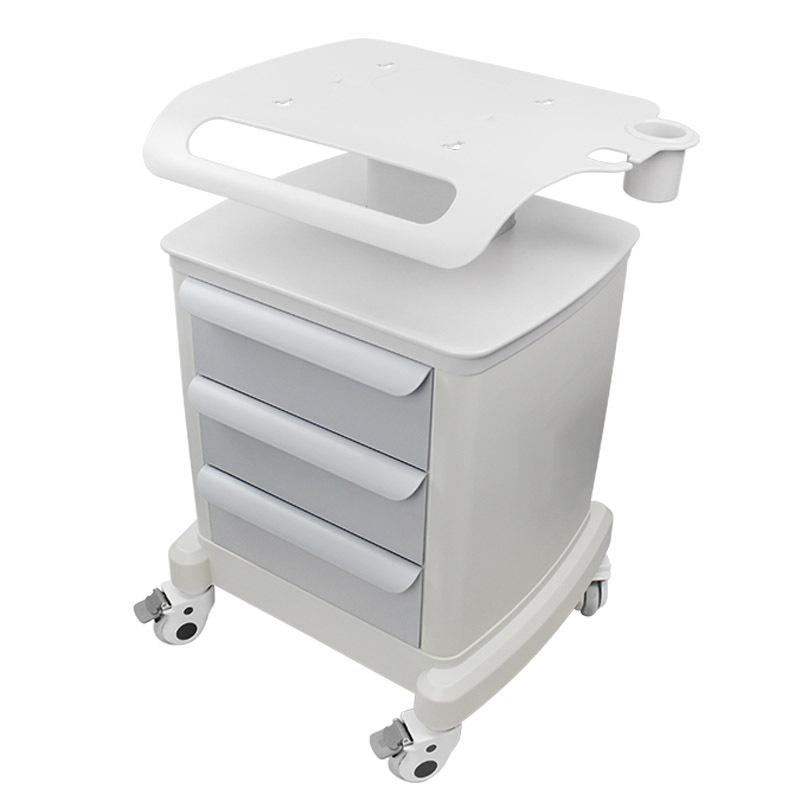 Dental Mobile Side Cabinet with Ultrasonic Scaler Base and Drawer for Beauty Salon and Tool Storage.
