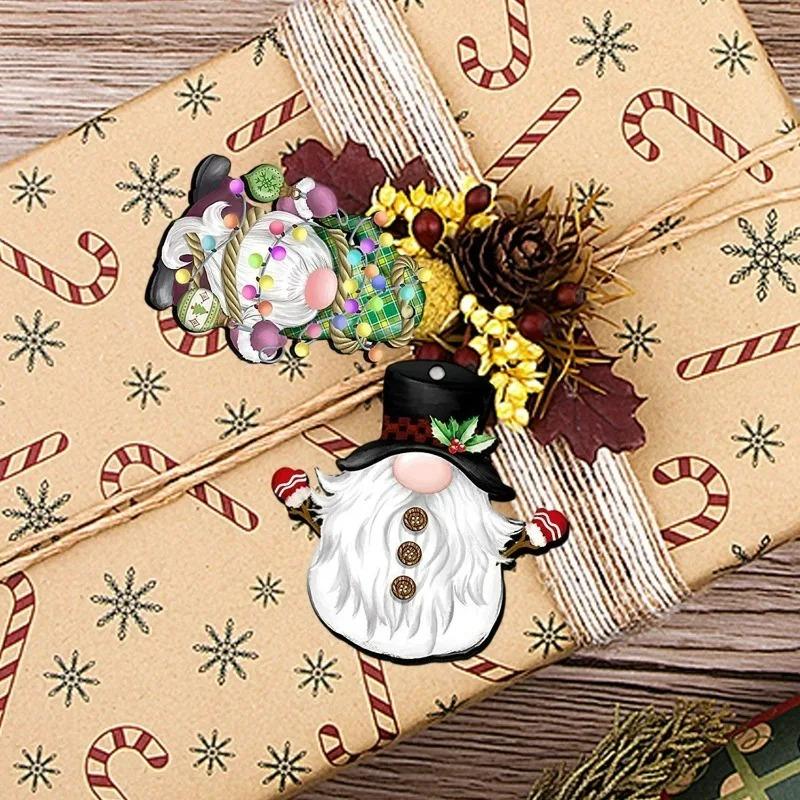 12/36 Pcs Wooden Christmas Dwarf Ornaments Set Hand Painted Unique Dwarf Elf Hanging Decorations Nordic Style Xmas Gift Tree