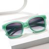 European Style Large Frame Sunglasses with Colorful Glasses Frame - UV Protection, Slimming Effect, High-End Feel