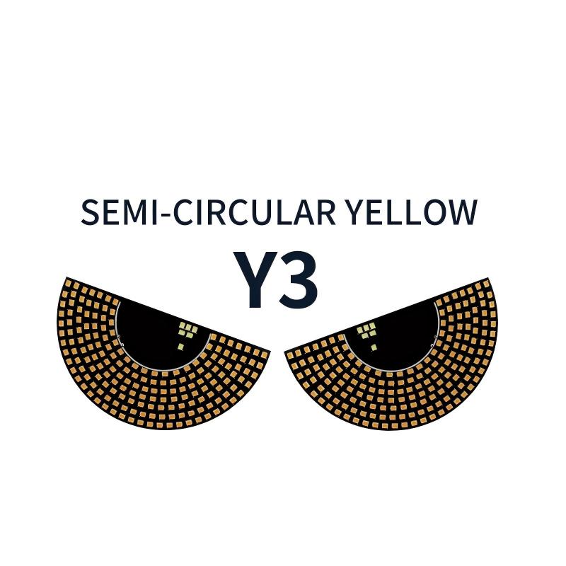 Devil's Eyes LED Light Vehicle Signal Lights Matrix Panel Light Warning Strobe Lights USB Plug-in Decorations for Car Windshield