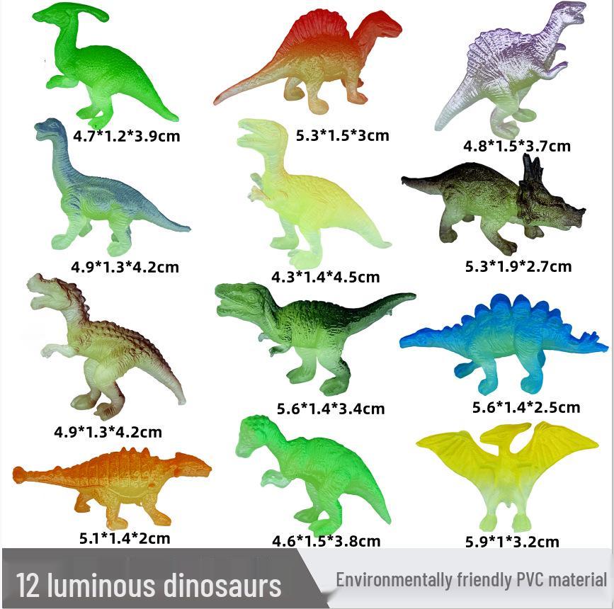 Glow-in-the-Dark Soft Rubber Dinosaur Toy for Kids
