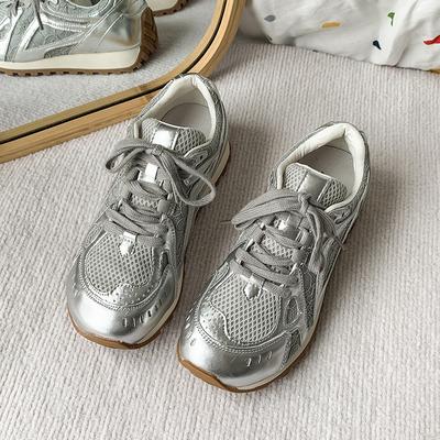 Thick-soled Spring Single Mesh Breathable Women's Summer New Sports Shoes Women's Single Shoes
