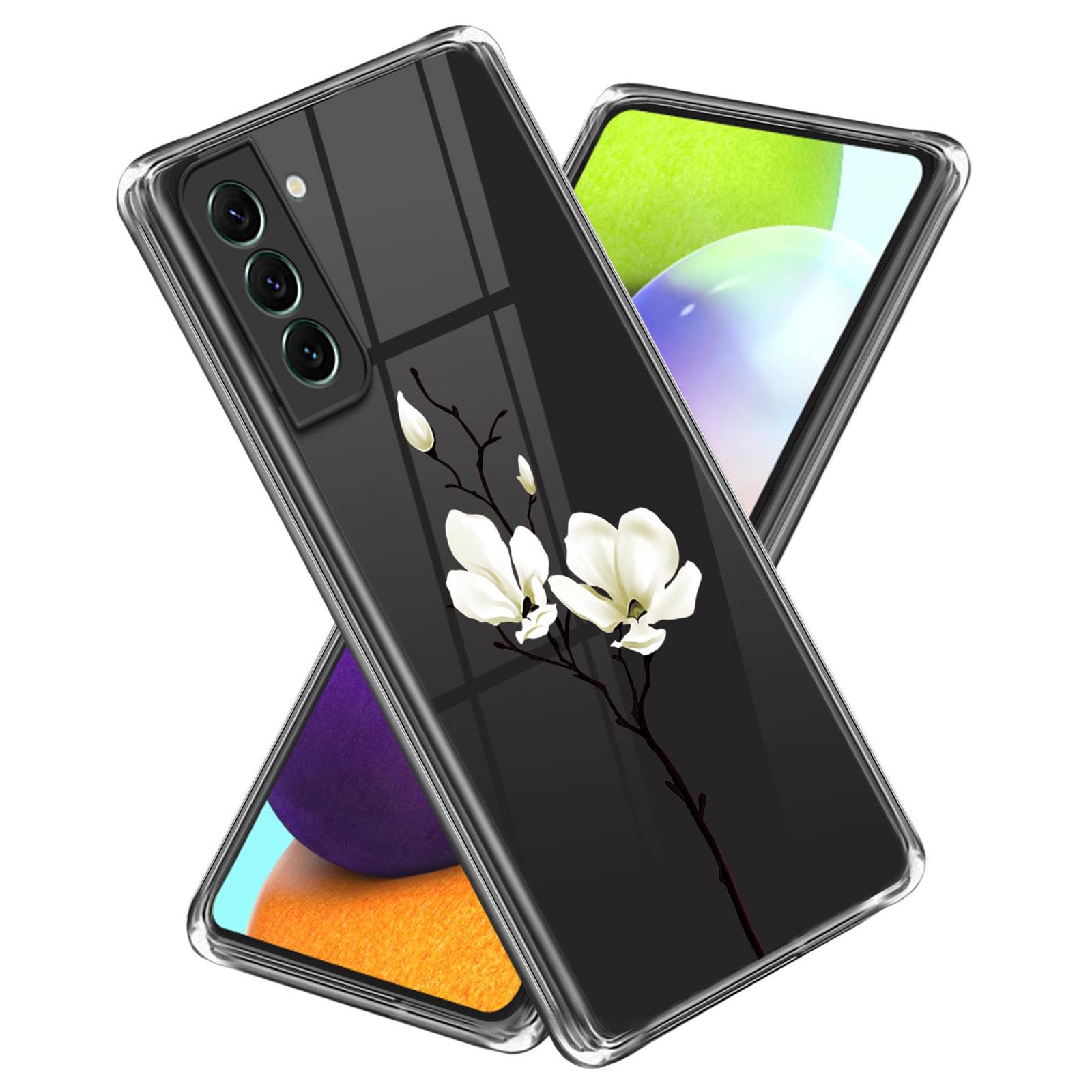 

For Samsung Galaxy S23 Soft TPU Pattern Printing Phone Case Anti-scratch Slim Phone Cover Magnolia