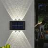 Solar Powered Garden Wall Light Outdoor Waterproof 6LED Beads Up Down Lamp for Street Terrace Fence Courtyard Wall Decoration