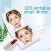 Portable Mini LED Luminous Makeup Mirror - Folding Square with Light & Custom Logo Option