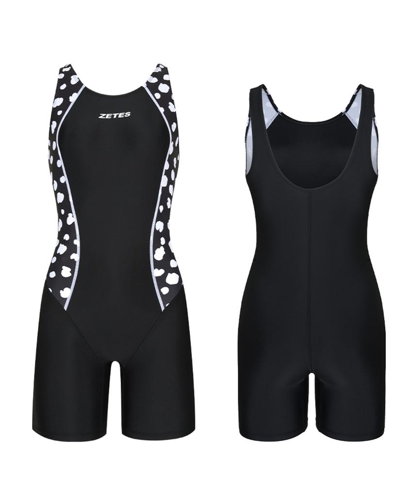 Jeteseu Women'S Aqua Plus 3-Part U-Back Indoor Swimsuit Cotton Clouds L4A5256