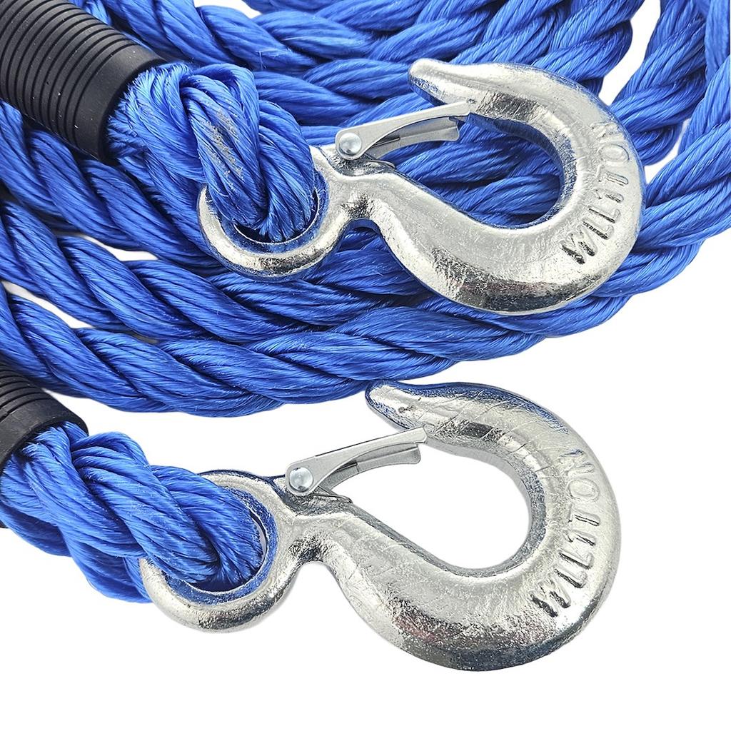 DMC Tow Rope Up To 5000 Kg, Braided with Hooks, 5 M, Heavy Duty