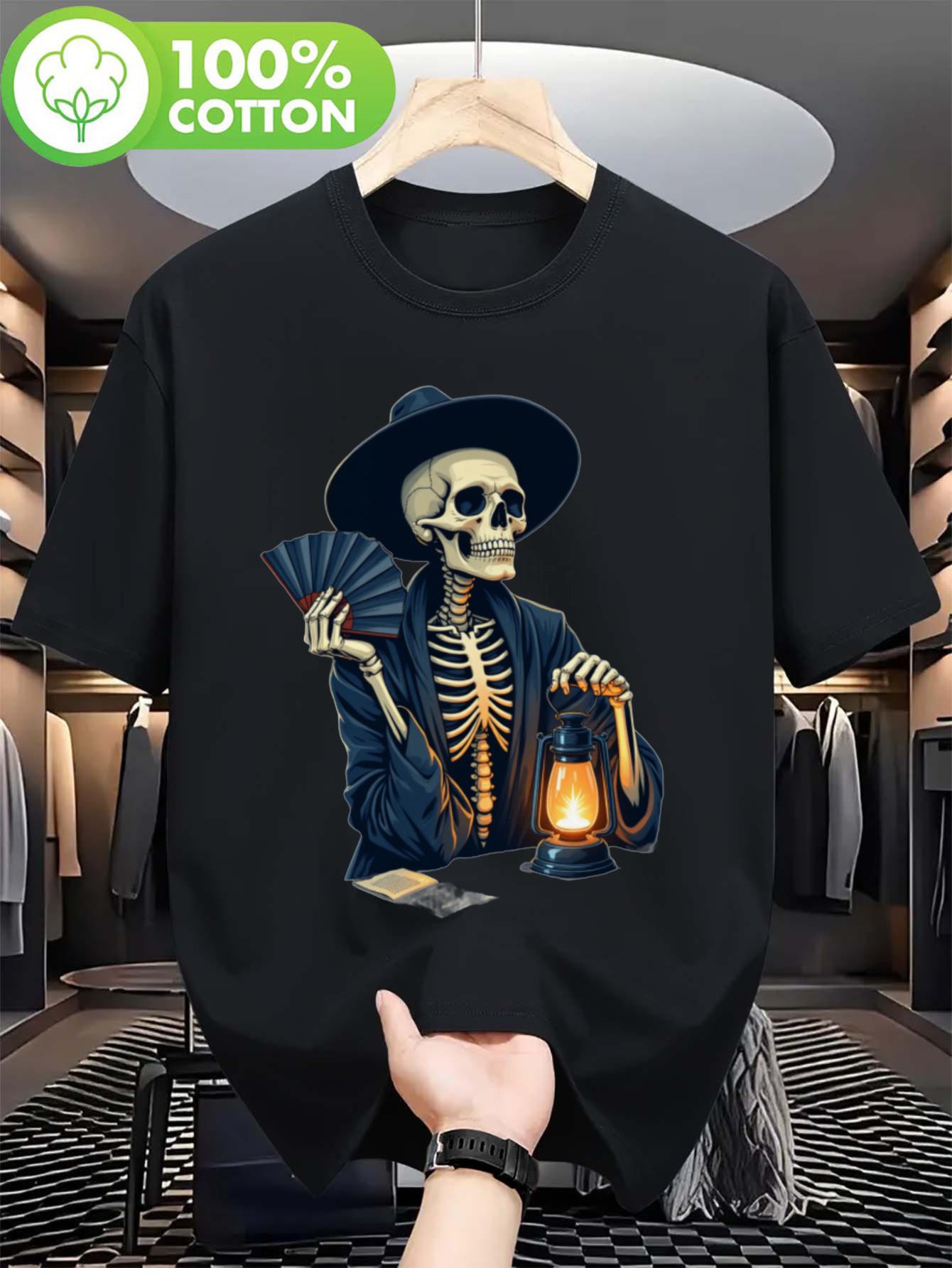 Spanish Bandit Skeleton Flamenco Dancer Graphic T-shirt - Heavyweight Cotton XXXXL