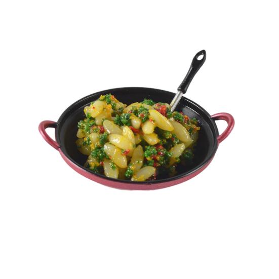 Exquisite High Simulation Clear Texture Simulated Fried Dish Pot Food Kitchen Cooking Toy Micro Landscape Accessory