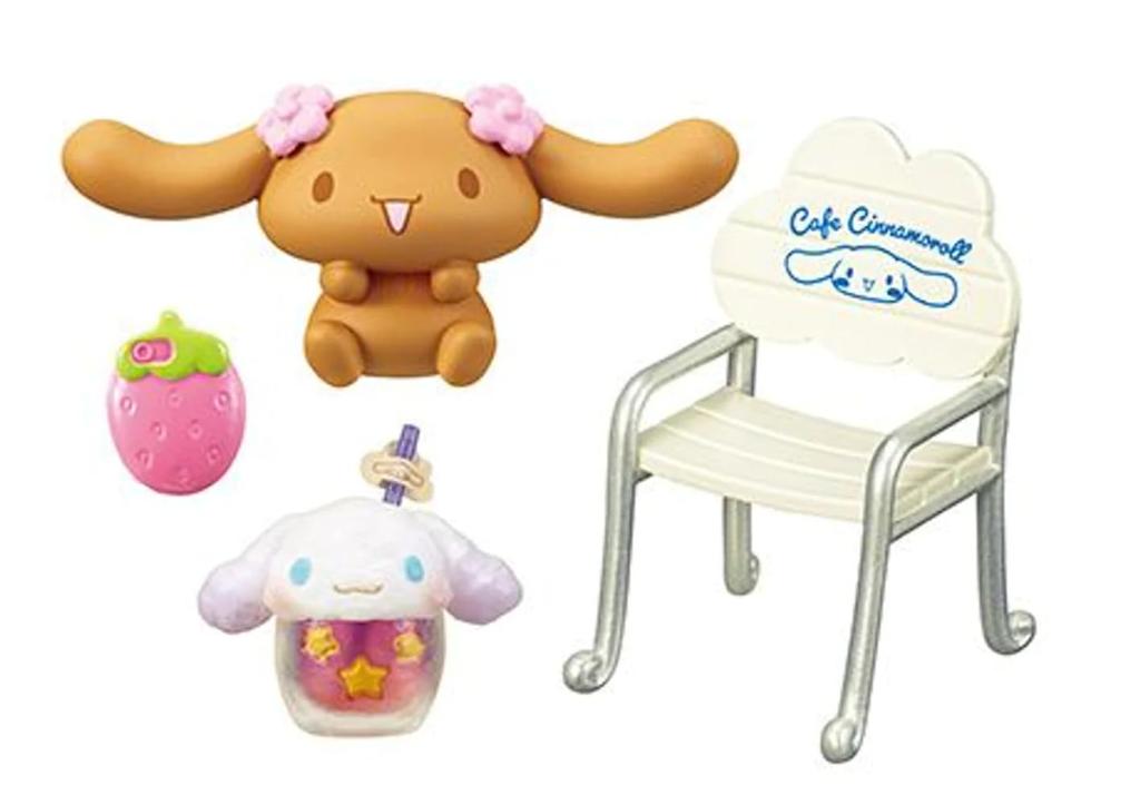 Персонажи Sanrio Cinnamoroll Кафе-терраса «Семицветное небо» Коробка-продукт 8 видов 8 штук Re-Ment