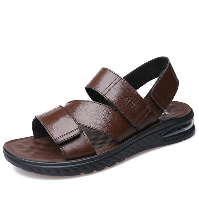Fashion Leather Sandal Men 2024 Summer Sandals for Men Leisure Beach Sandals Male Summer Shoes Lightweight Outdoor Men Casual Shoes