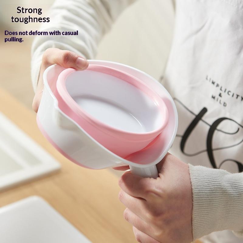 Water Scoop Collapsible Silicone Water Ladle With Antislip Handle Pour Spout For Kitchen Bathroom Camping Home Use