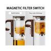 Teekanne mit Sieb und magnetischer Filtration - Hitzebeständige Teekanne Magnetischer Aufgussbecher Teegeschirr