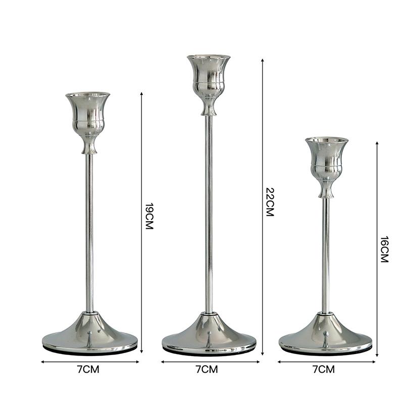 Vintage Elegant Metal Aluminum Tabletop Candle Holders Electroplated Candle Holder For Wedding Anniversary Christmas Decorations