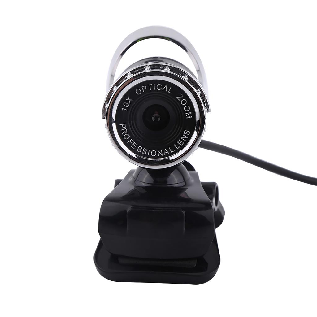 12M Clip on Webcam Web Camera HD 360 Rotating Stand Built in Microphone for PC Silver