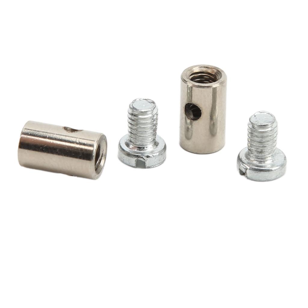 6mm 0.2in Solderless Cable Nipple Universal Metal Brake Line Throttle Choke End for Car Motorcycle Bicycle