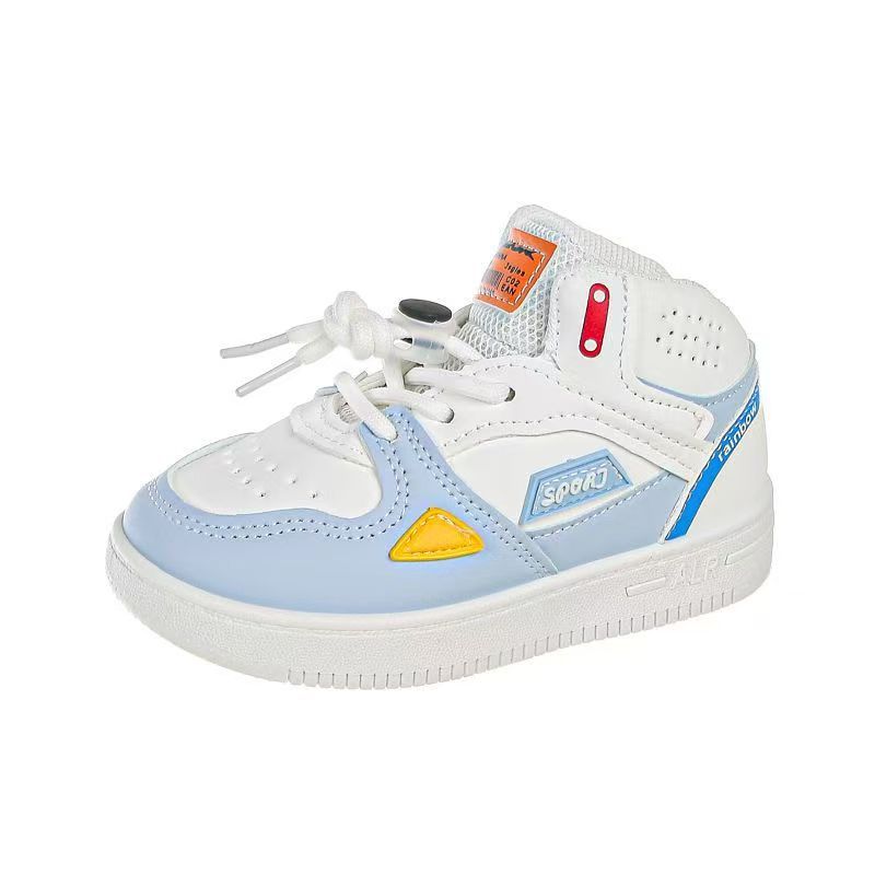 Small and medium-sized children's high-top basketball running shoes 2025 spring and autumn new boys and girls children's sports shoes casual soft-sole
