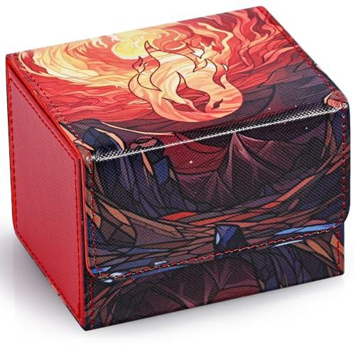 

Коробка для карт TCG, Коробка для хранения коллекционных карт, Вмещает 120+ карт в протекторах, Коробка для карт из ПУ-кожи, Подходит для CCG, карт Magic