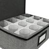 Portable Wine Glass Storage Solution With Adjustable Dividers Protects Crystals From Dust Damage Breakage