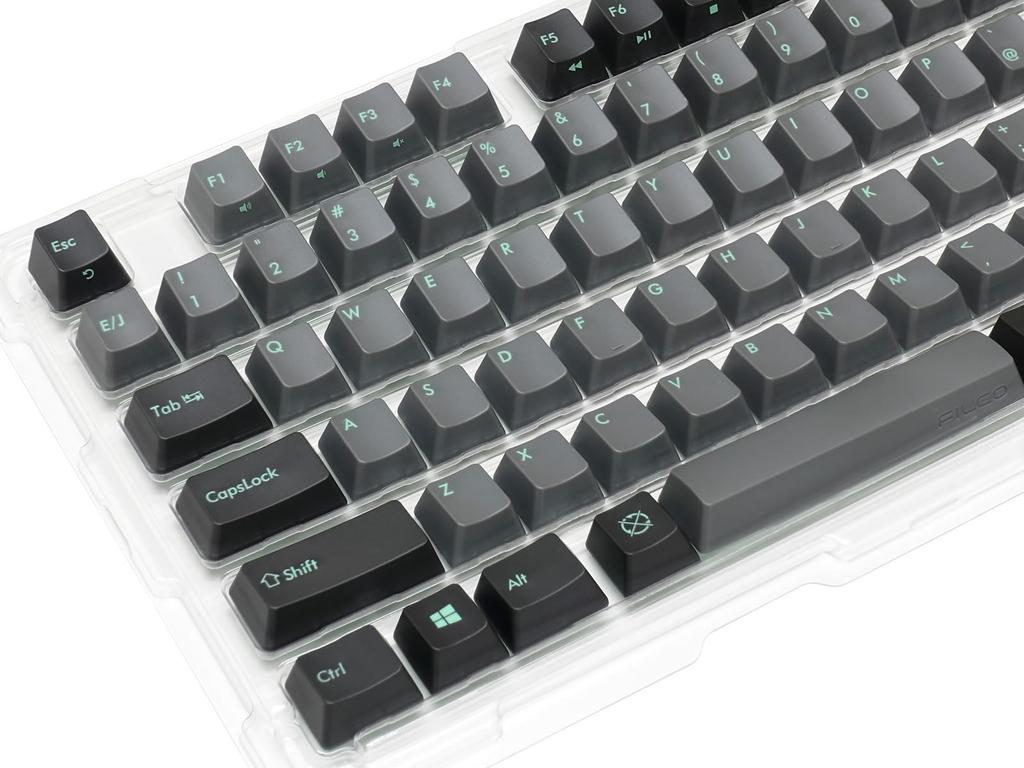 FILCO PBT Two-Tone Molded Keycap Set, ASAGI X Gray, Replacement for Majestouch, 104 Keys, English Layout, Includes Key Puller, FKCS104AGP2Z