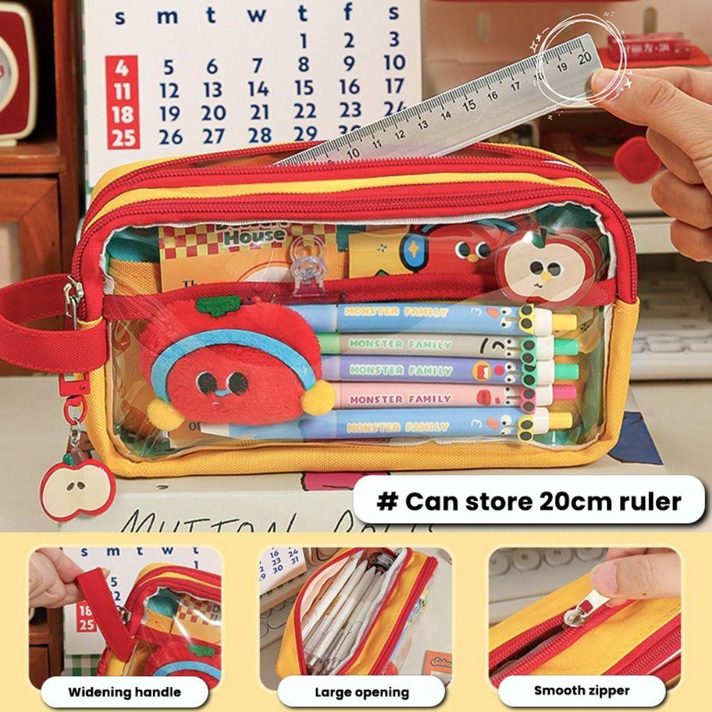Transparent Pencil Case Waterproof Stationery Bag New Pen Bag  School Office