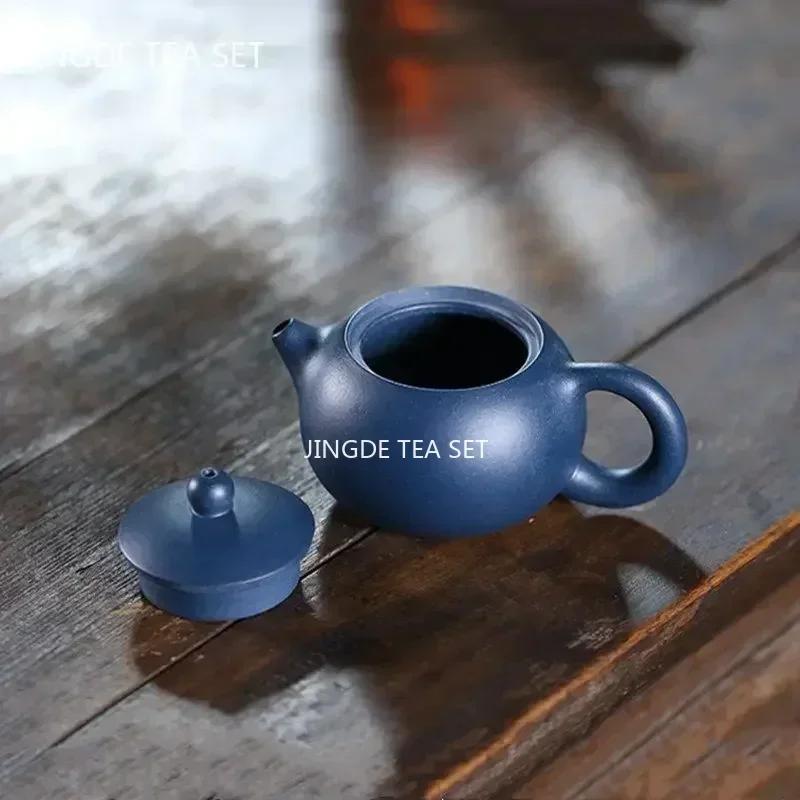 100ml Yixing Handmade Purple Clay Teapots Ball Shaped Infuser Xishi Tea Pot Beauty Kettle Customized Zisha Tea Set Authentic