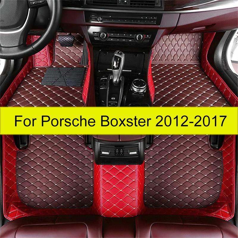 Car Floor Mats for Porsche Boxster 2012-2014 2015 2016 2017 Auto Foot Pads  Carpet Interior Accessories Decoration Parts