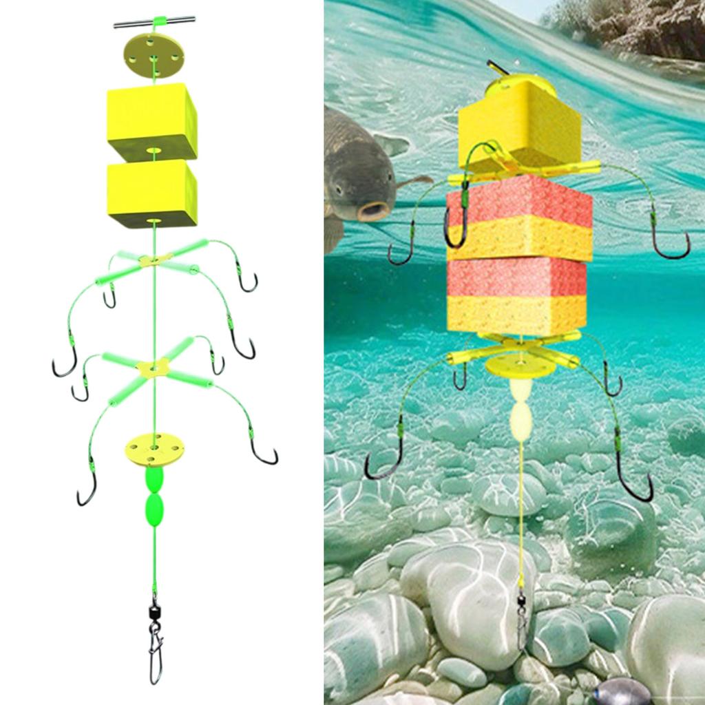 Floating Bighead Carp Hooks Fishing Accessories Suspension Fishing Rig Hooks Anti Tangle Sleeve Design Easy Installation