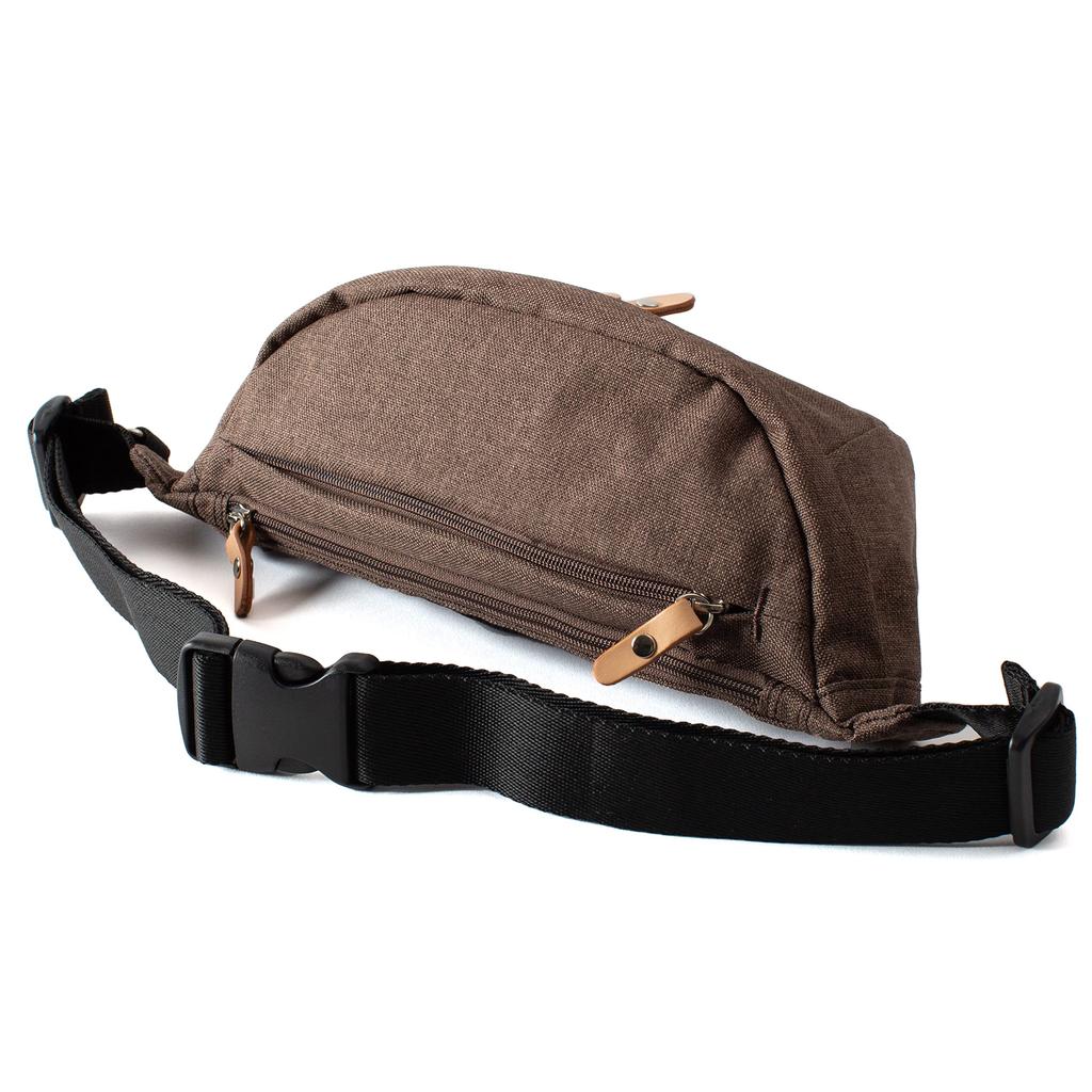 Made Body Bag Waist Bag Polyester Pocket Series [Heart Factory] FY-0630 (Brown)