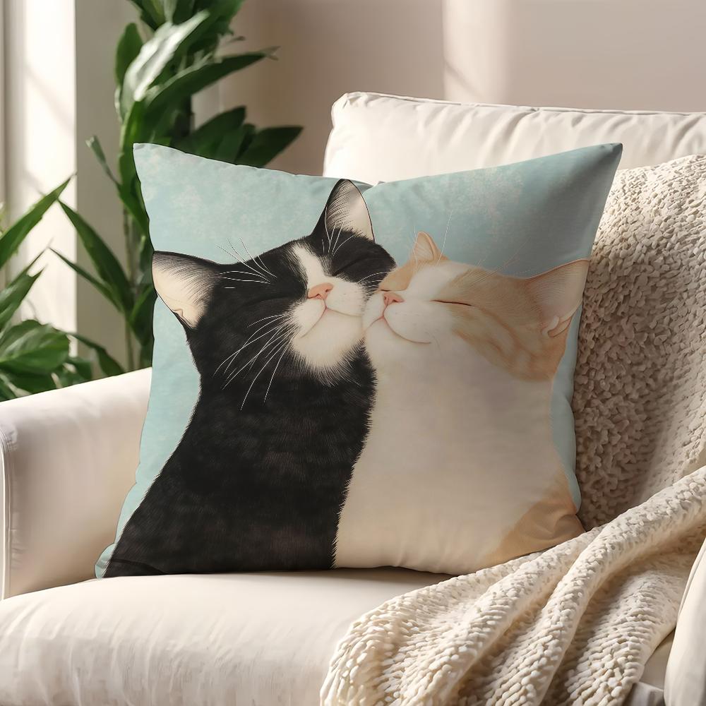 

Модна мила кошеня каваї кішка квітка наволочка Для подушки друк диван прикраса дім машина кімната офіс скандинавська простота 30cmx30cm
