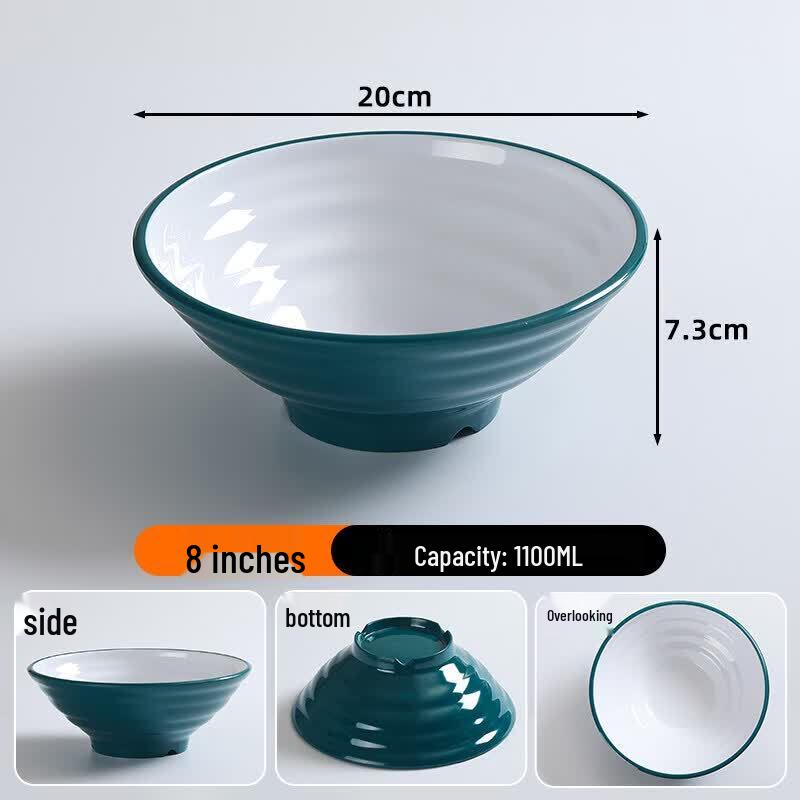 Cream Style Melamine Noodle Bowl