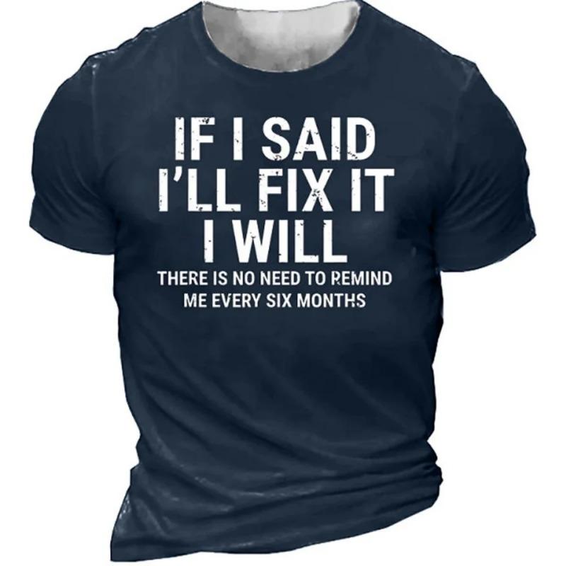 Men's T Shirt Fashion Letter Graphic T-Shirt for Men 3D Printed T Shirt Summer Short Sleeve Tee Casual Top Oversize Man Clothing