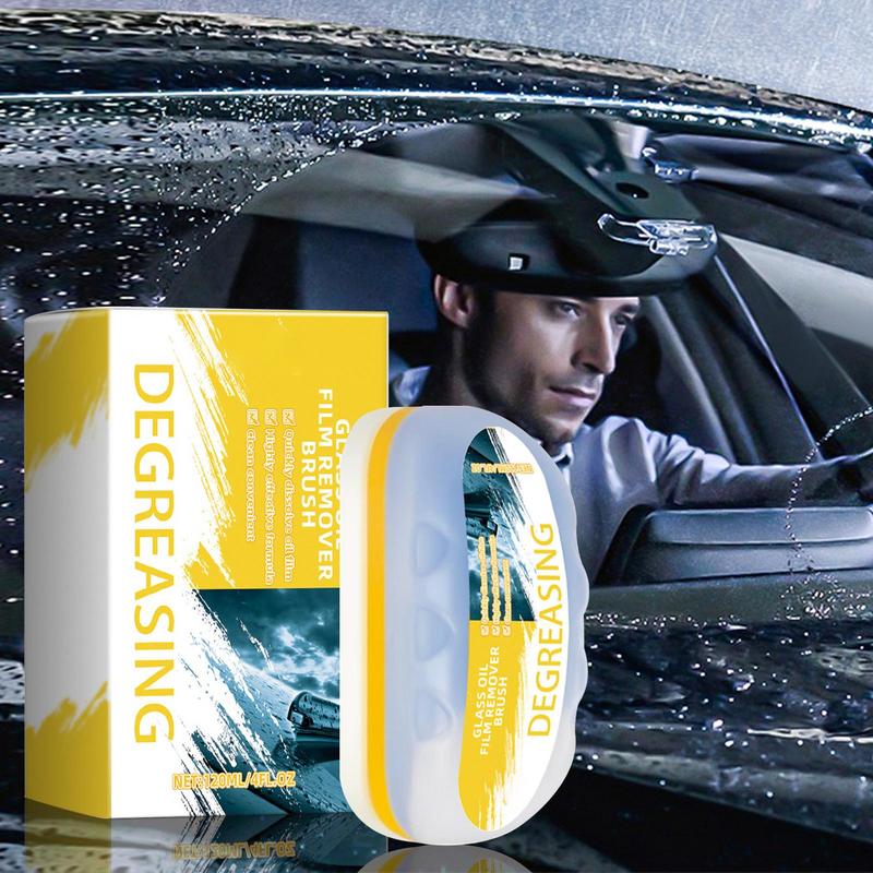 Car Glass Oil Film Cleaner Windshield Oil Film Cleaner Car Oil Film Cleaning Brush Glass Oil Film Remover Front Windshield