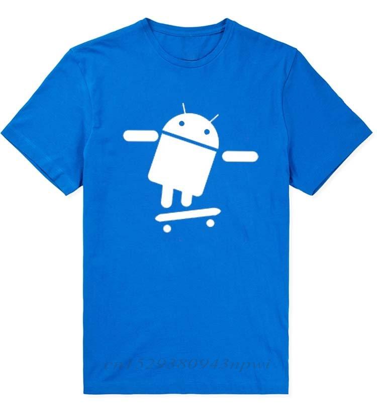 Fashion Unisex T Shirts Android Robot Male tshirt humor logo printed funny t shirt short sleeve Round Neck Ringer Tees