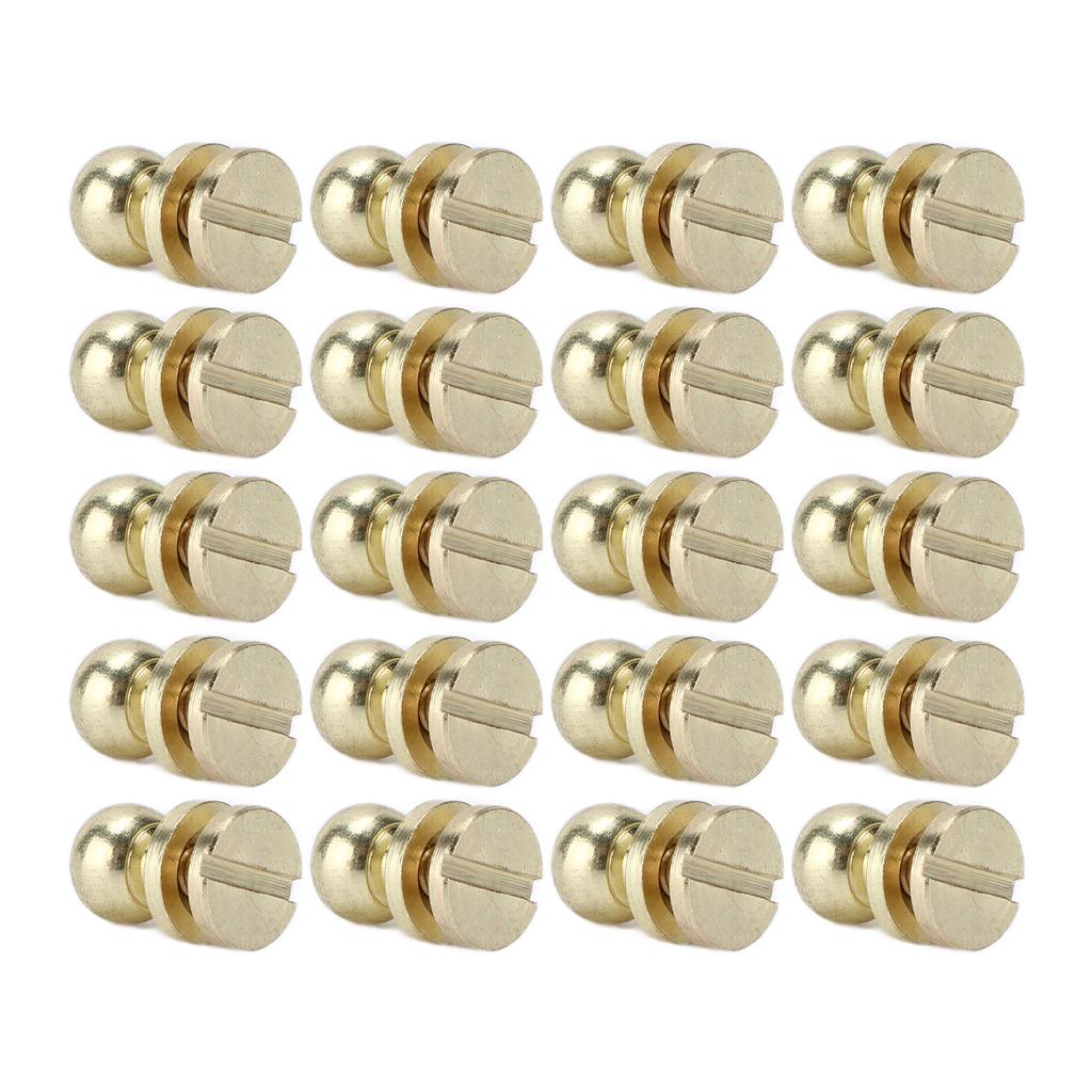 20set Brass Rivets Abrasion Resistance Imitation Gold Luggage Hardware Accessories for Craft Enthusiasts