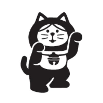 Decole concombre FUKUMONO Razítko, Tančící Maneki-neko (Mávající kočka), Zvednutá levá ruka, cca. 23 x 28 x 23mm (ZCB-35946)