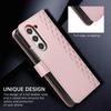For Samsung Galaxy Z Fold7 5G Case 3D Rhombus Grid Imprinted Wallet Leather Phone Cover with Lanyard