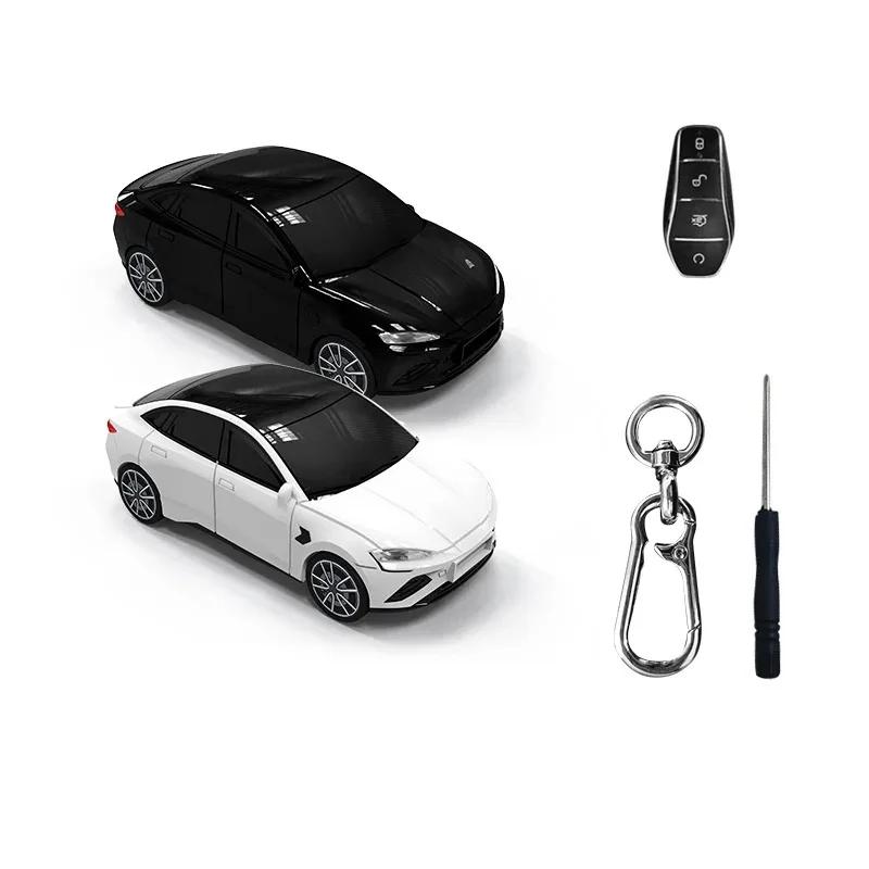 

Для моделей Seal Для Byd Atto 3 Han Ev Dolphin Song Pro Max Tang Dm Yuan Dolphin E2 Qin Plus Умный Чехол Брелок для Ключа Автомобиля Black