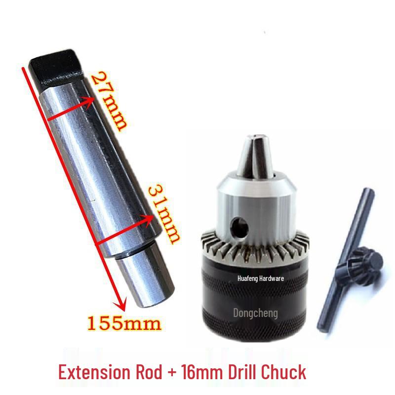 Magnetic Drill Extension Kit: FF-16/FF-23 Base, Rod, Chuck Adapter, Head, Bench Accessories