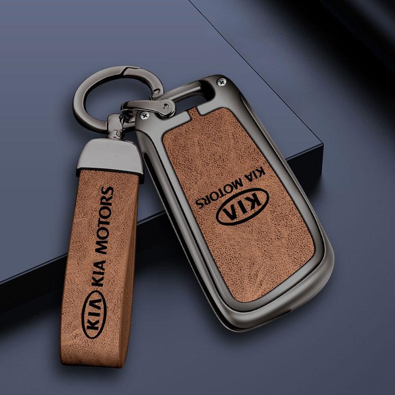 Leather Car Key Chain Key Ring Car Fashion Keyrings Gifts For KIA sportage cerato Optima K2 K3 K4 K5 rio soul stonic Accessories xwgln00